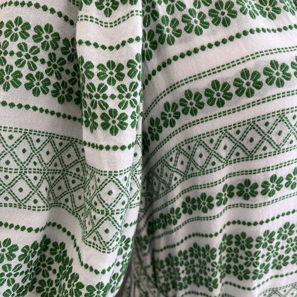 Ann Taylor Wrap Midi Dress Size 10 Shamrock Green Textured Career Office Brunch - Picture 11 of 16
